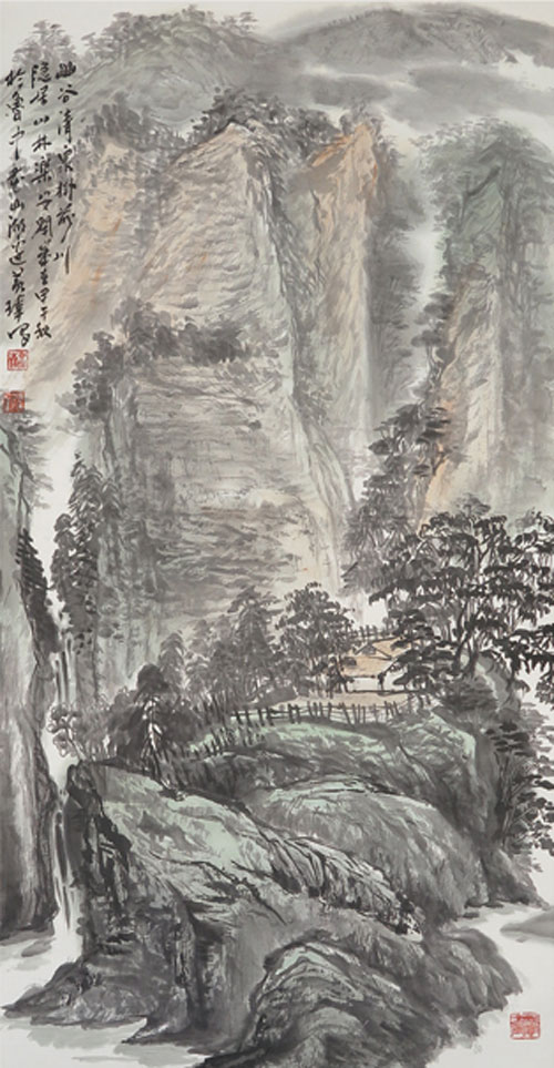 幽谷清泉挂前川 隐居山林乐安闲