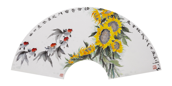 向日金花喜迎门